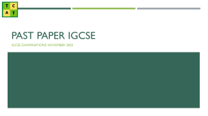 IGCSE Past Paper November 2003