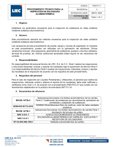 Procedimiento Inspección Soldadura Aluminotérmica PND-PT-17