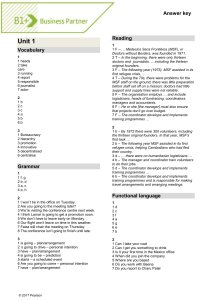 Business English Answer Key Unit 1