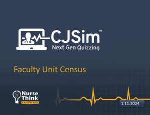CJSim Faculty Unit Census