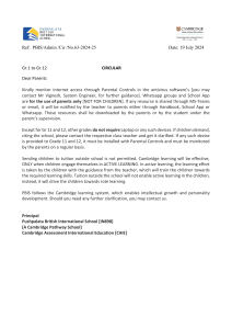 School Circular: Internet, Devices, Tuition Policy