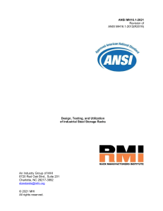 ANSI MH16.1-2021: Industrial Steel Storage Rack Standard