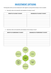 Investment Options Worksheet: Saving, Borrowing, and ASX