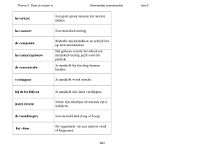 Woordenlijst Muziek Thema Klas 6