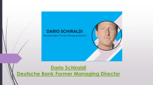 Dario Schiraldi: Finance to Sustainable Investments Career Overview