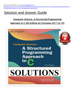 Computer Science C Solutions Manual: Forouzan 4th Ed.