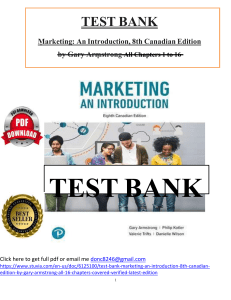 Marketing: An Introduction, 8th Ed. Test Bank