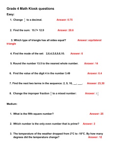 Math Questions: Grades 4, 5, & 8 - Practice Problems