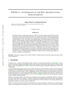 YOLOv11 Architecture: Object Detection Enhancements