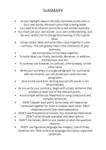 How to Write a Summary: A Guide